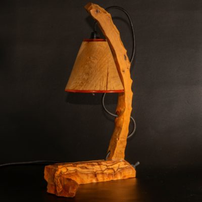 Lampe 3 bois debout, 3 bouts de bois réf Lamp-02