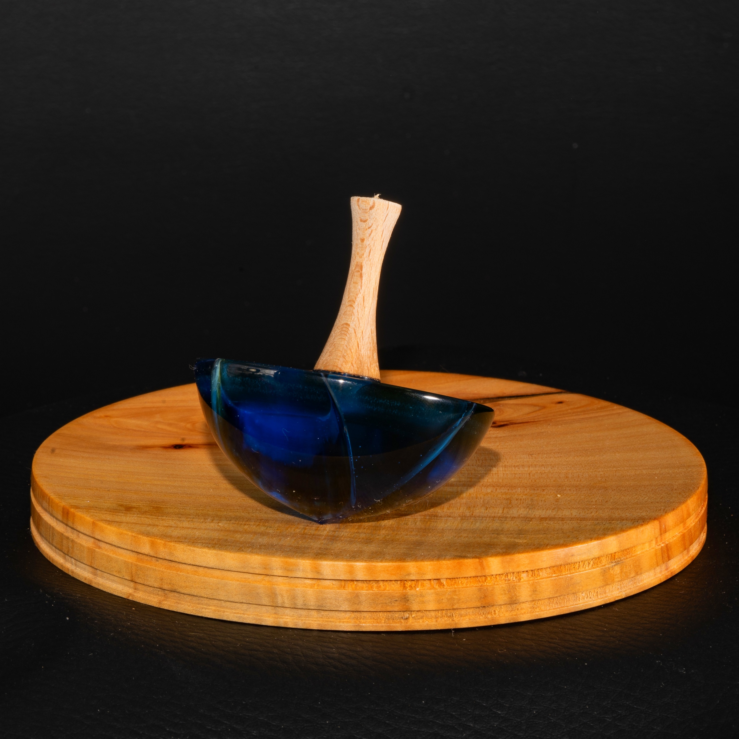 Toupie Résine bleue -- Toupie 002 Collection Mer d’Iroise 3